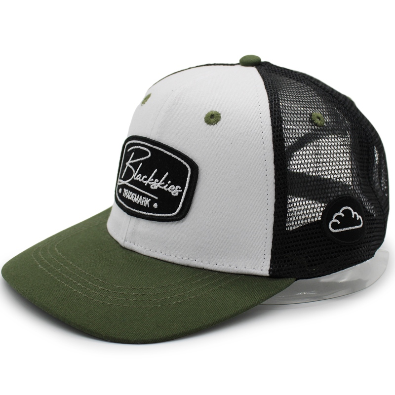 Custom Brand Logo 3D Stickerei Custom Logo Baumwolle mehrere Farben Trucker -Kappe für Outdoor -Sportarten