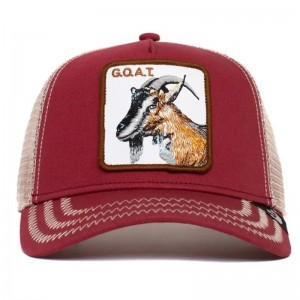 Großhandel personalisierte kundenspezifische Logo Animal Cartoon Mesh Sticked Trucker Hut